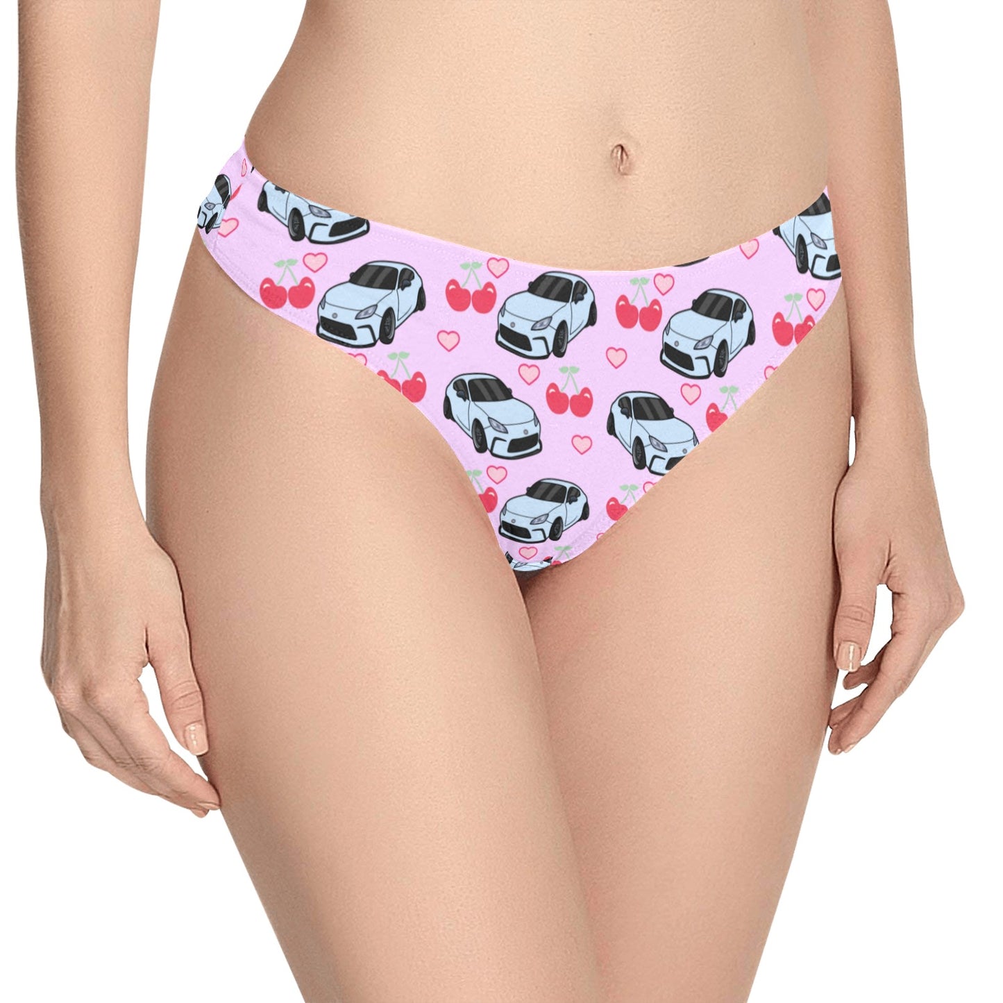 GR86 CHERRY HEART PURPLE thong Women's Thongs