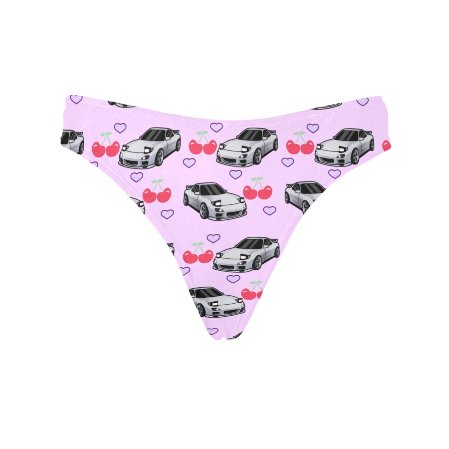 RX7 Cherry Heart Purple Thongs