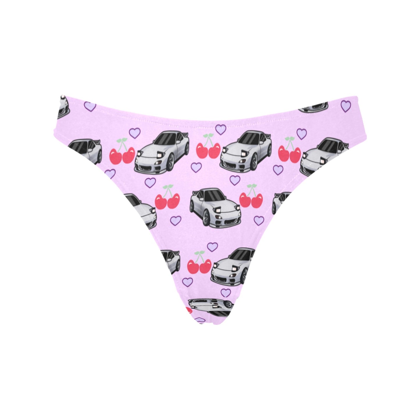 RX7 Cherry Heart Purple Thongs