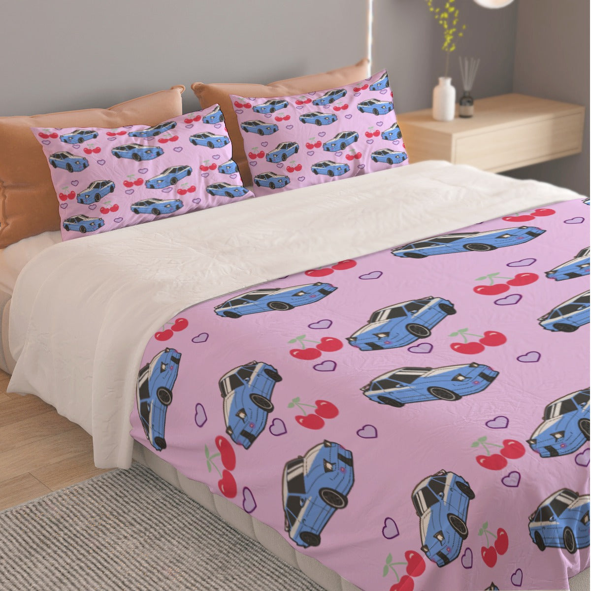 240SX Purple Three Piece Duvet Cover Set
