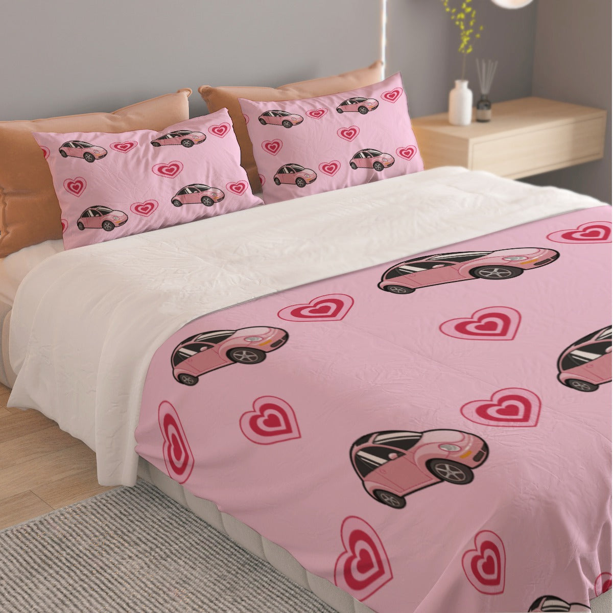 BEETLE VOLKSWAGEN Three Piece Duvet Cover Bedding Set