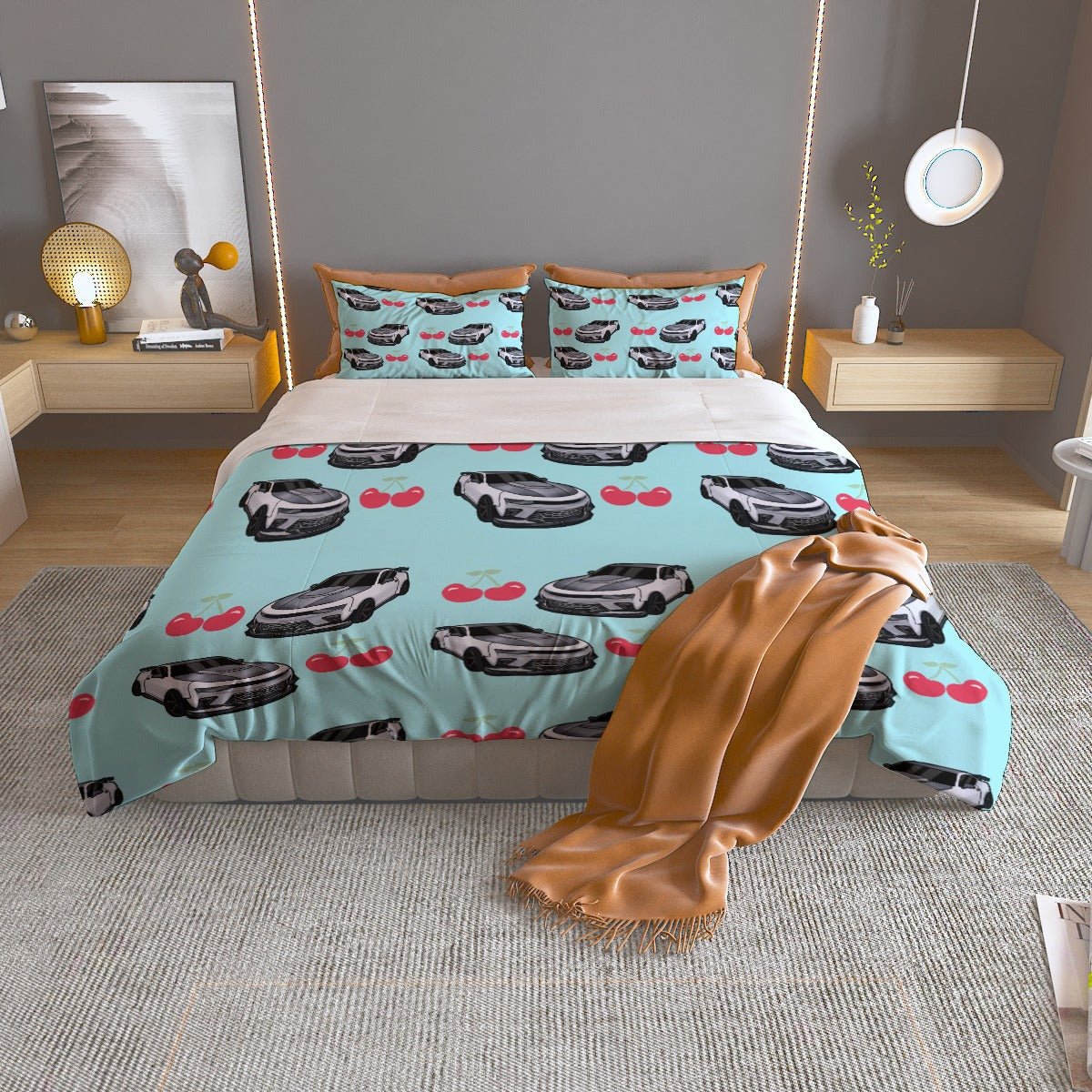 Camaro ZL1Three Piece Duvet Cover Bedding Set