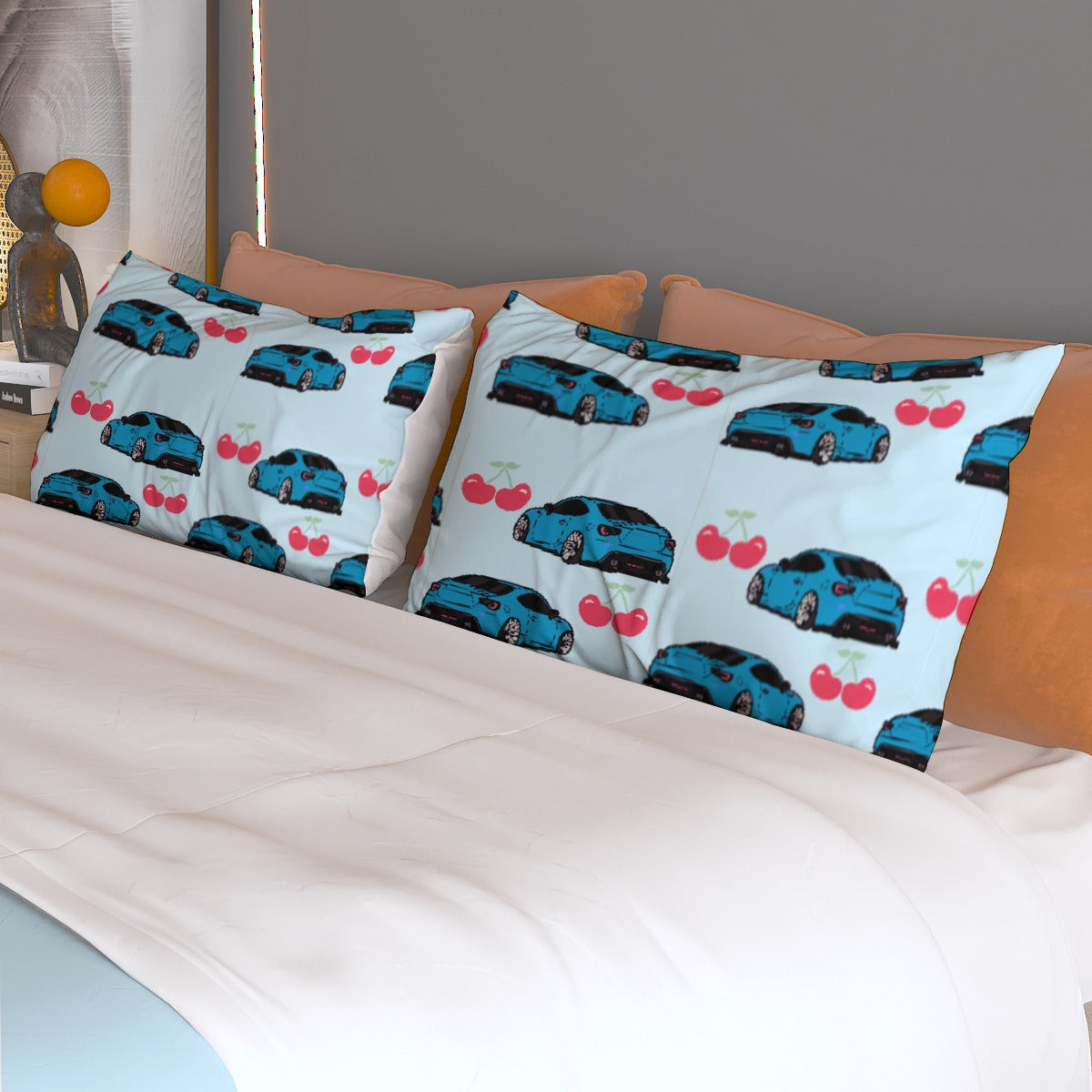GT86 Blue Three Piece Duvet Cover Bedding Set