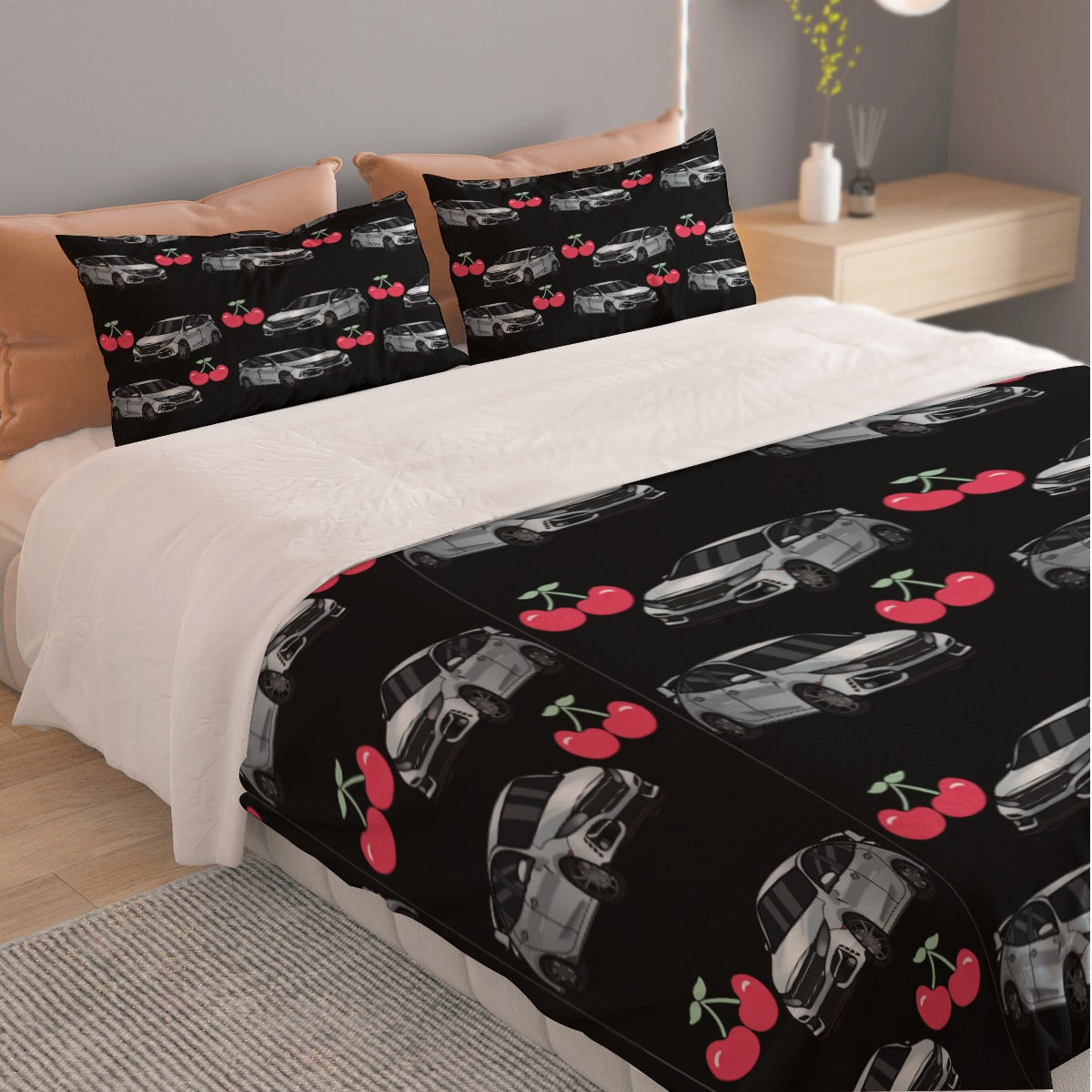 Civic Three Piece Duvet Cover Bedding Set
