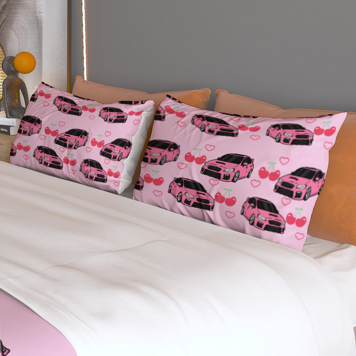 WRX / STI Pink Three Piece Duvet Cover Bedding Set