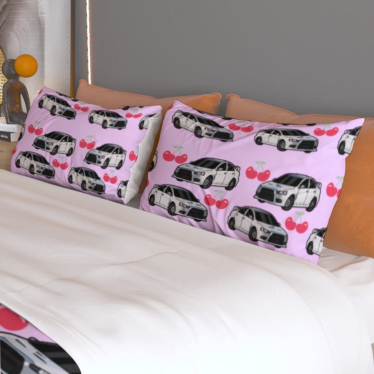 EVO Purple Three Piece Duvet Cover Bedding Set