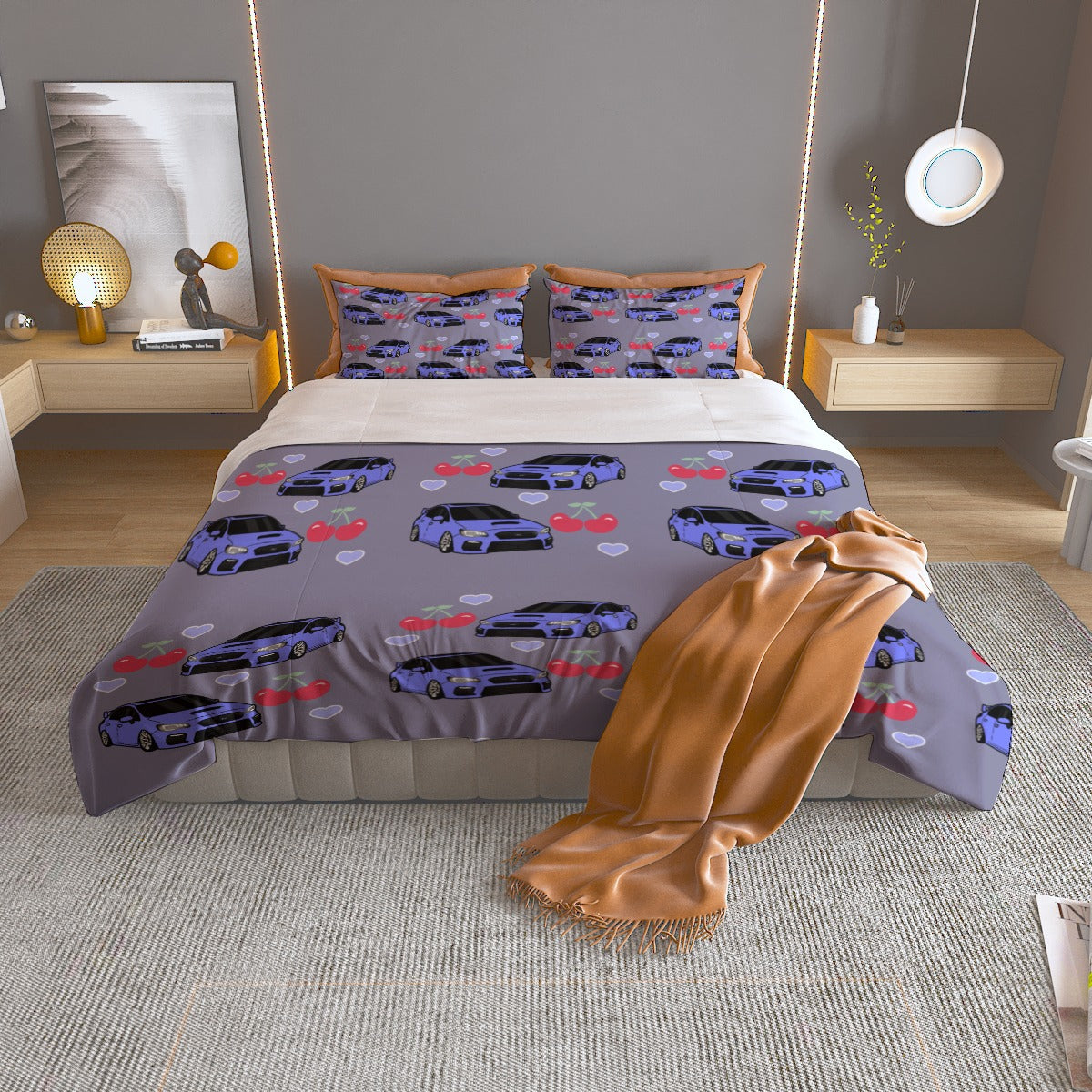 WRX / STI Blue Three Piece Duvet Cover Bedding Set