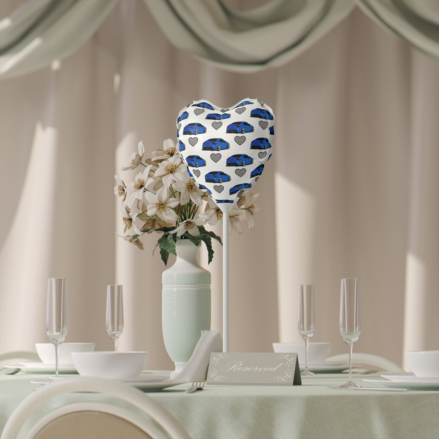 BRZ/GT86 BLUE Balloons (Round and Heart-shaped), 6"