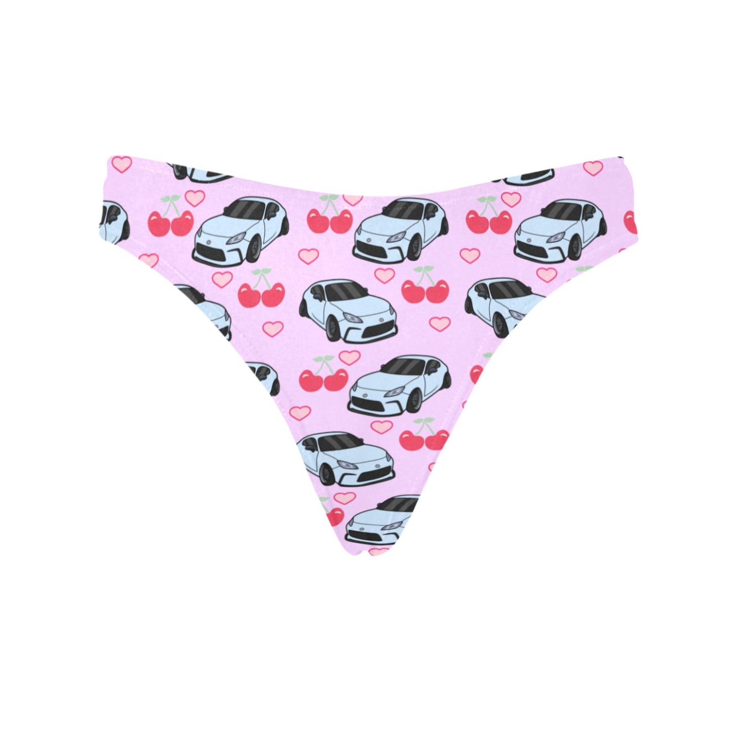 GR86 CHERRY HEART PURPLE thong Women's Thongs