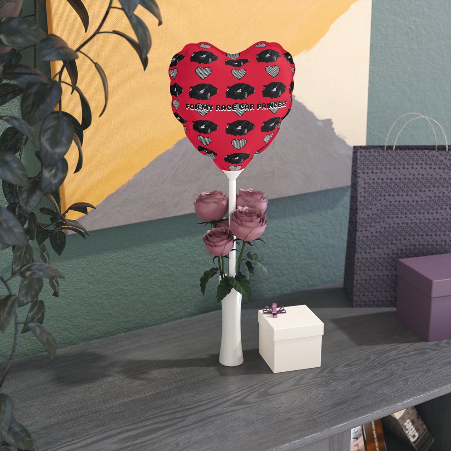 370Z Red Heart Balloon (Round and Heart-shaped), 6"