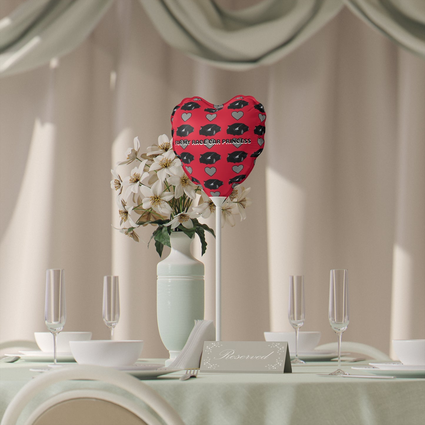 370Z Red Heart Balloon (Round and Heart-shaped), 6"