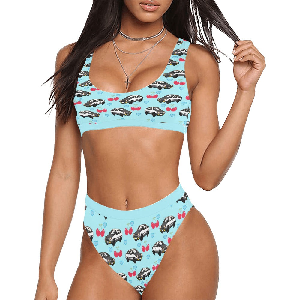 AE 86 SET Sport Top & High-Waisted Bikini Swimsuit