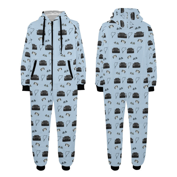 Unisex M4 Onesie Pajamas Nurburgring Race Pattern