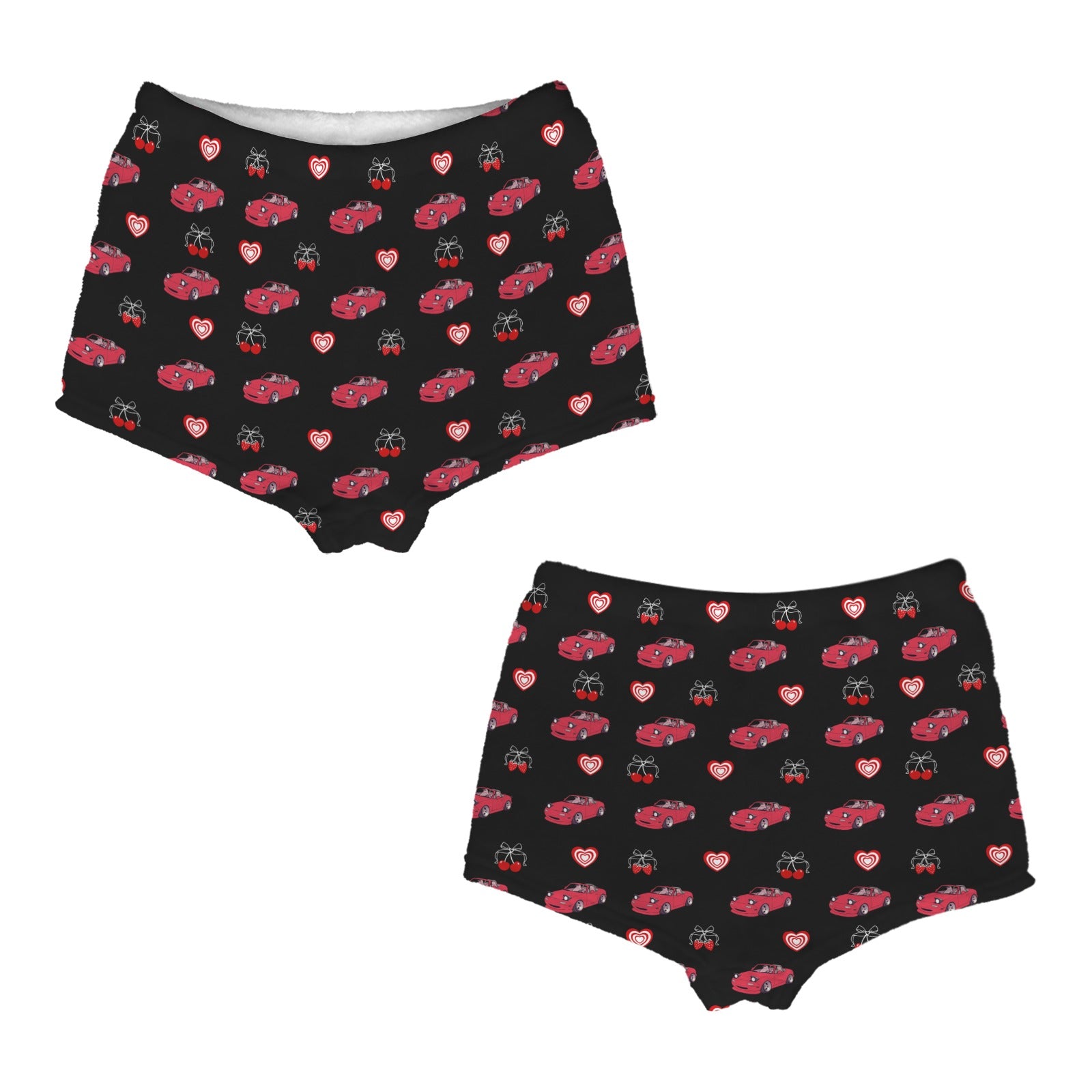 Miata cherry black shorts Women's