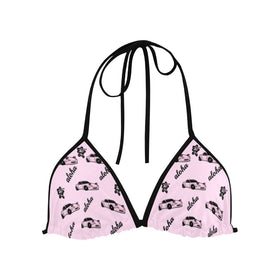 Top/Bottom Miata Aloha Pink/Black Bikini