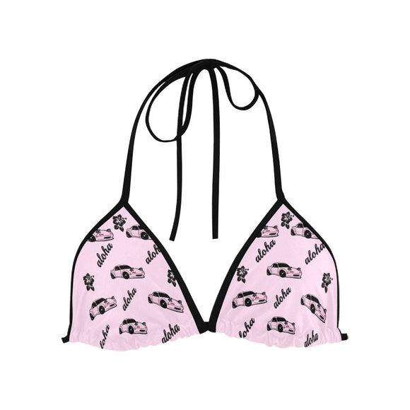 Top/Bottom Miata Aloha Pink/Black Bikini