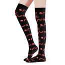 F1 red/black combo Thigh High Stockings-5