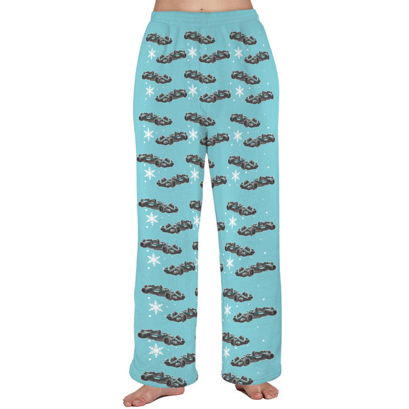 Unisex Plush W16E Snow Pajama Pants with Pockets