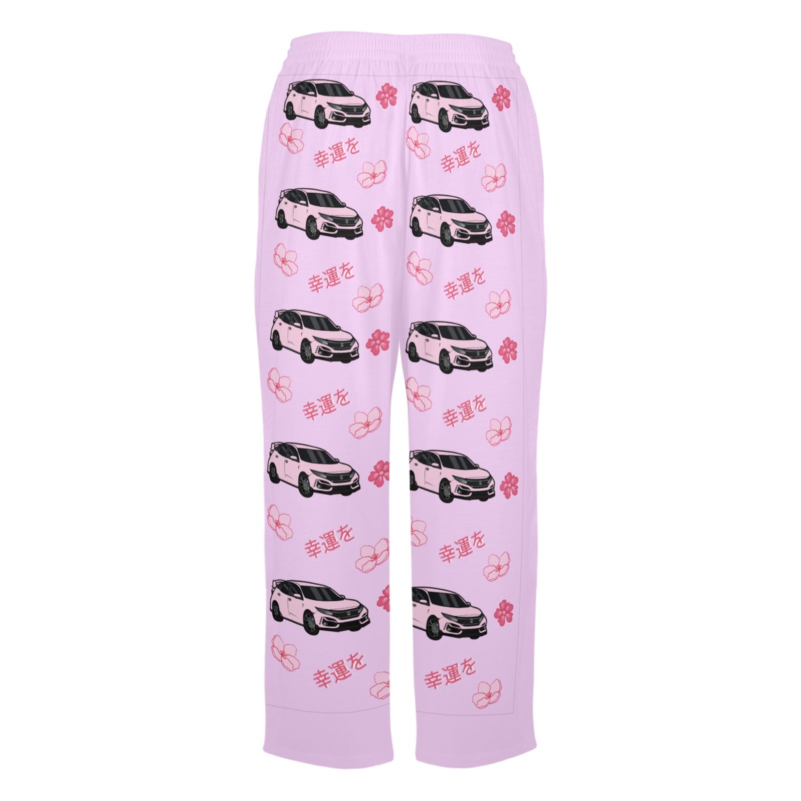 Civic Lavender Cherry Blossom X Goodluck Pajama Pants Women - 0