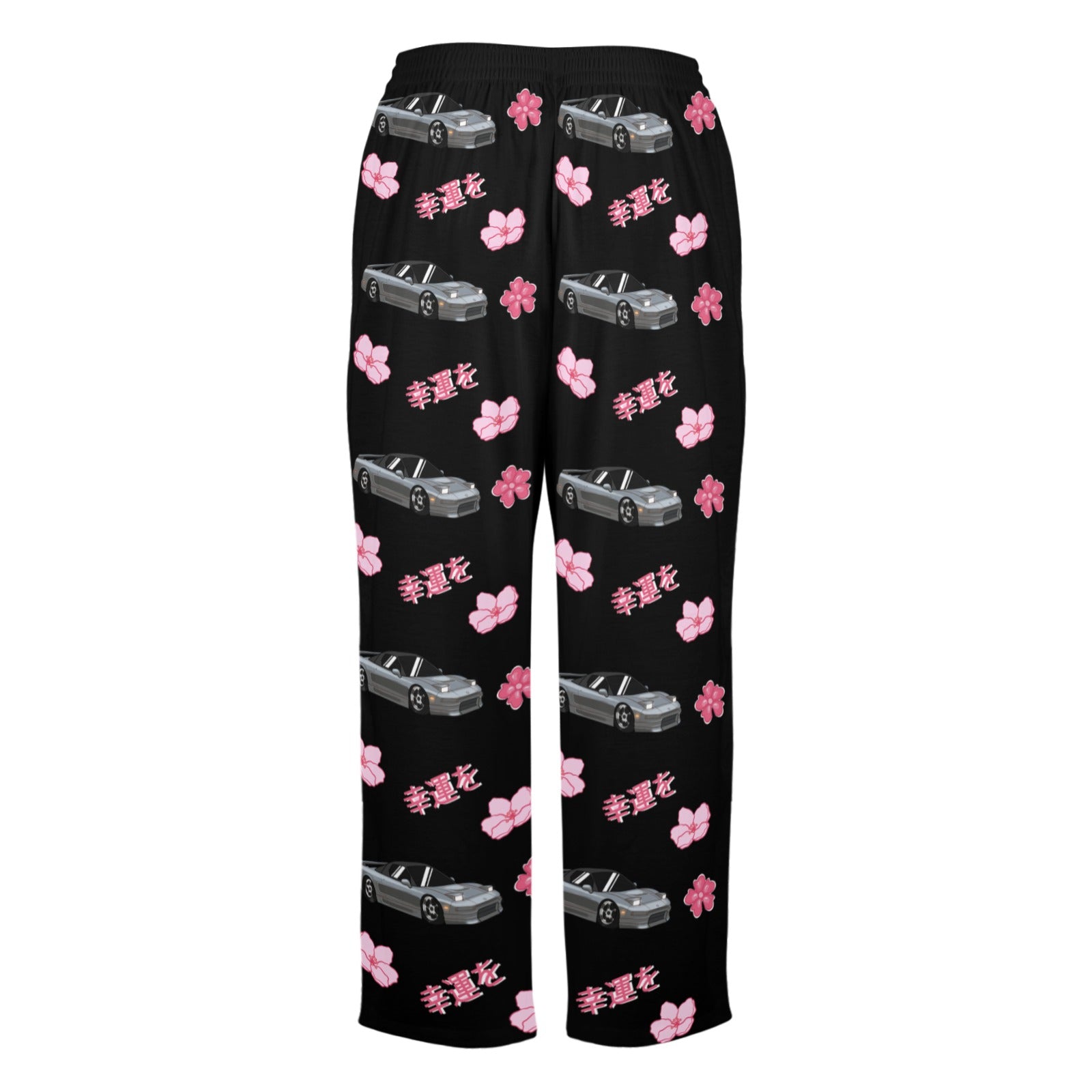 NSX Cherry Blossom X Goodluck Pajama Pants Women Black - 0