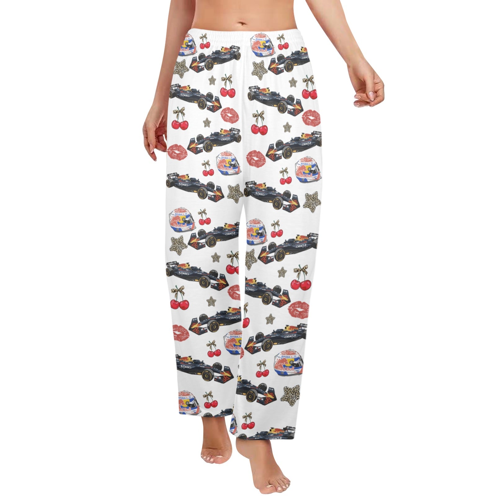 Max1  Cherry Leopard Print Pajama Pants