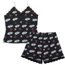 Miata Cherry Cami Set With Lace-1