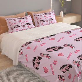 EVO Light Lavender Three Piece Duvet Cover Bedding Set