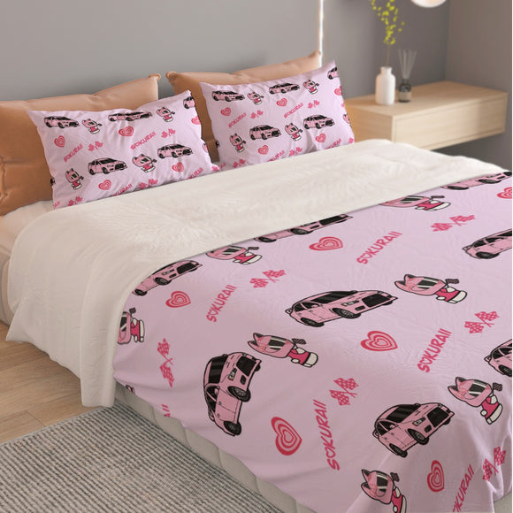 EVO Light Lavender Three Piece Duvet Cover Bedding Set