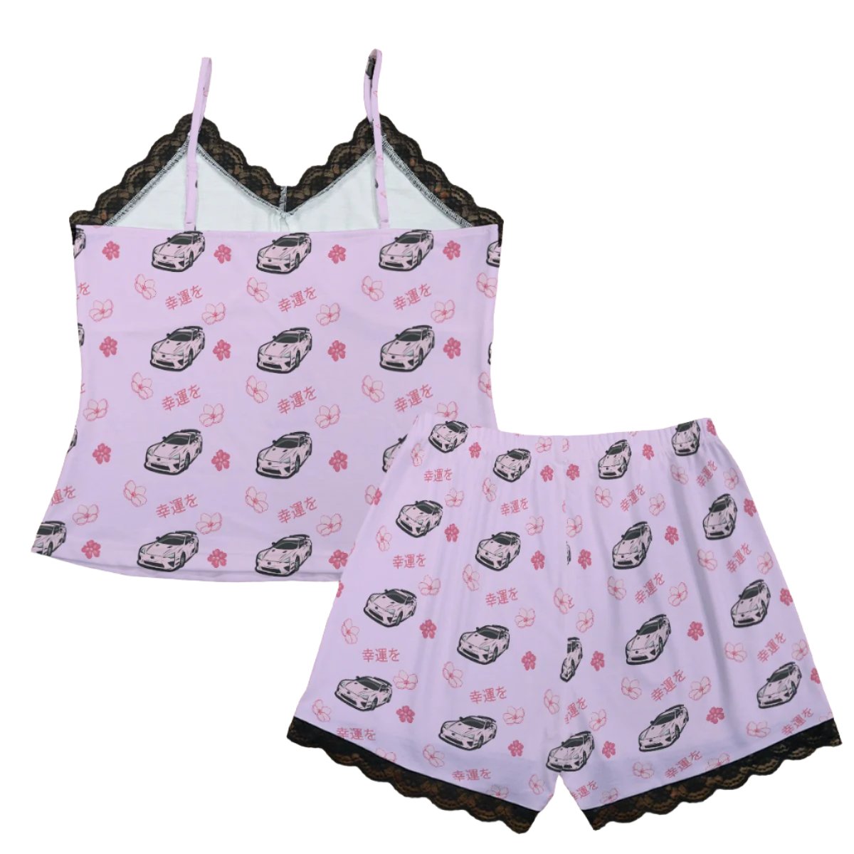 LFA Pajama Cami Lace Cherry Blossom X Good luck in Lavender - 0