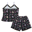 Kawasaki Ninja H2 R Pajama Cami Lace Set Teddy Bows Black-2