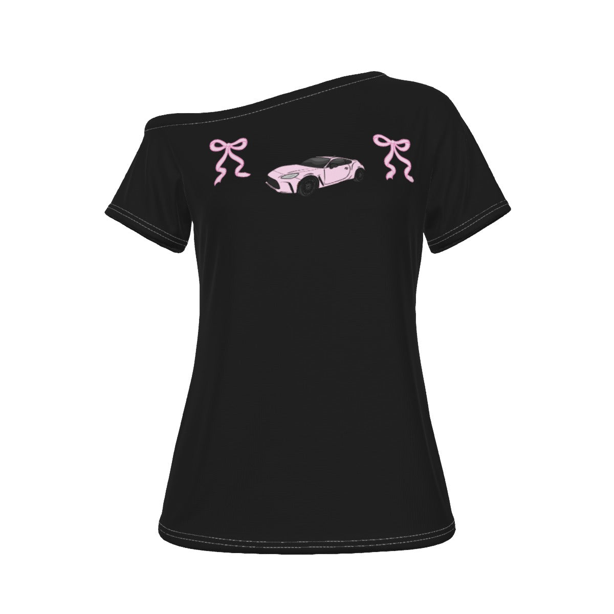 GR86 Pink Bow Off Shoulder T-shirt