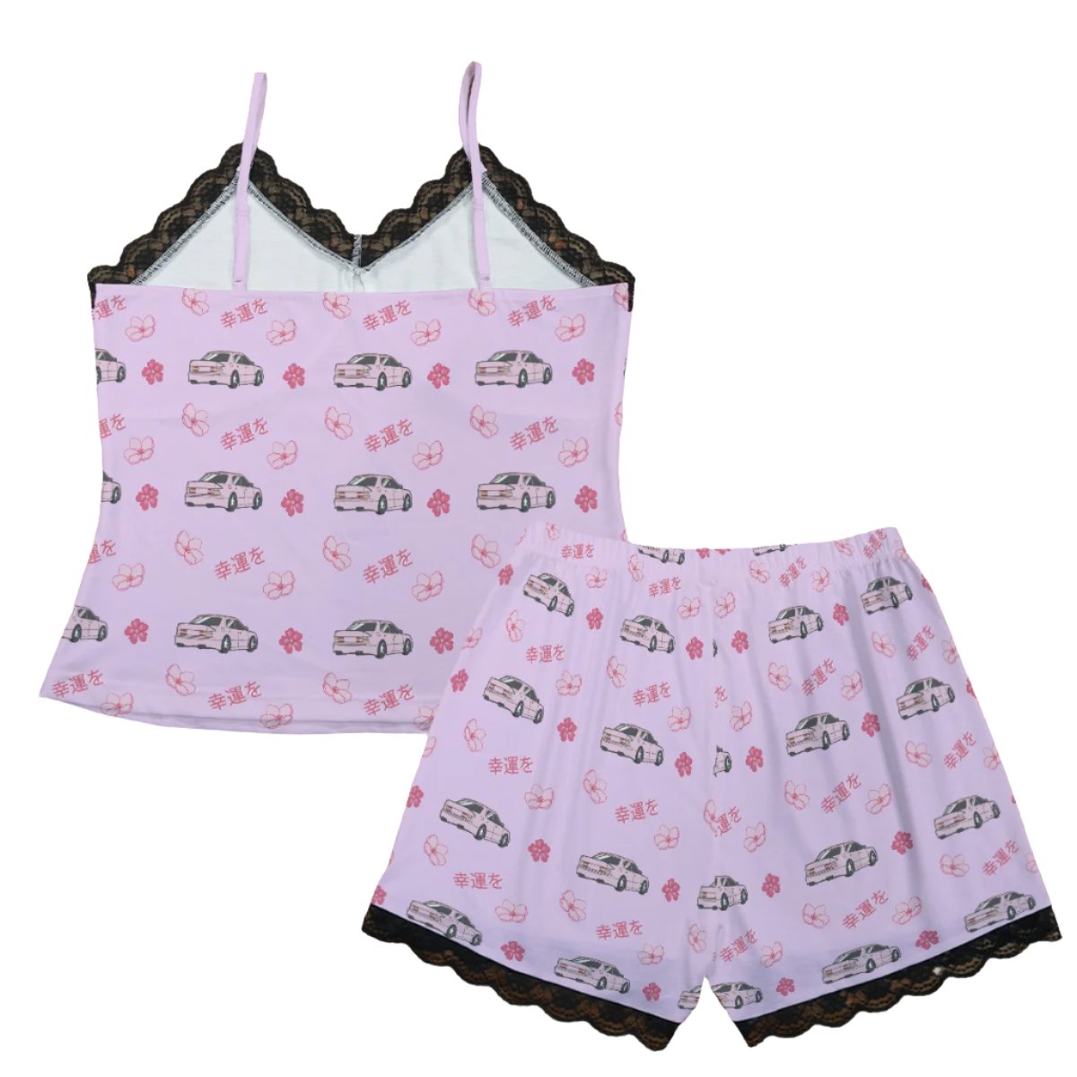 LS400 Pajama Cami Lace Cherry Blossom X Good luck in Lavender