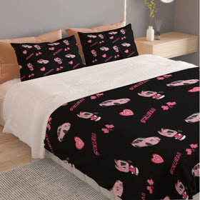 240SX Black Three Piece Duvet Cover Bedding Set