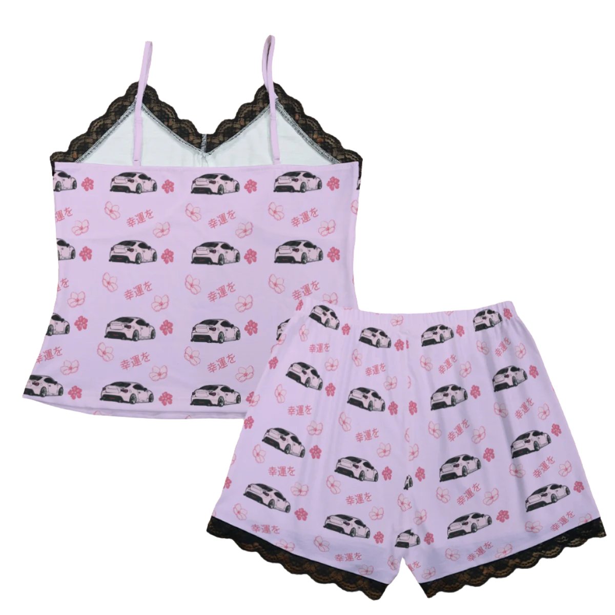 GT86 Pajama Cami Lace Cherry Blossom X Good luck in Lavender