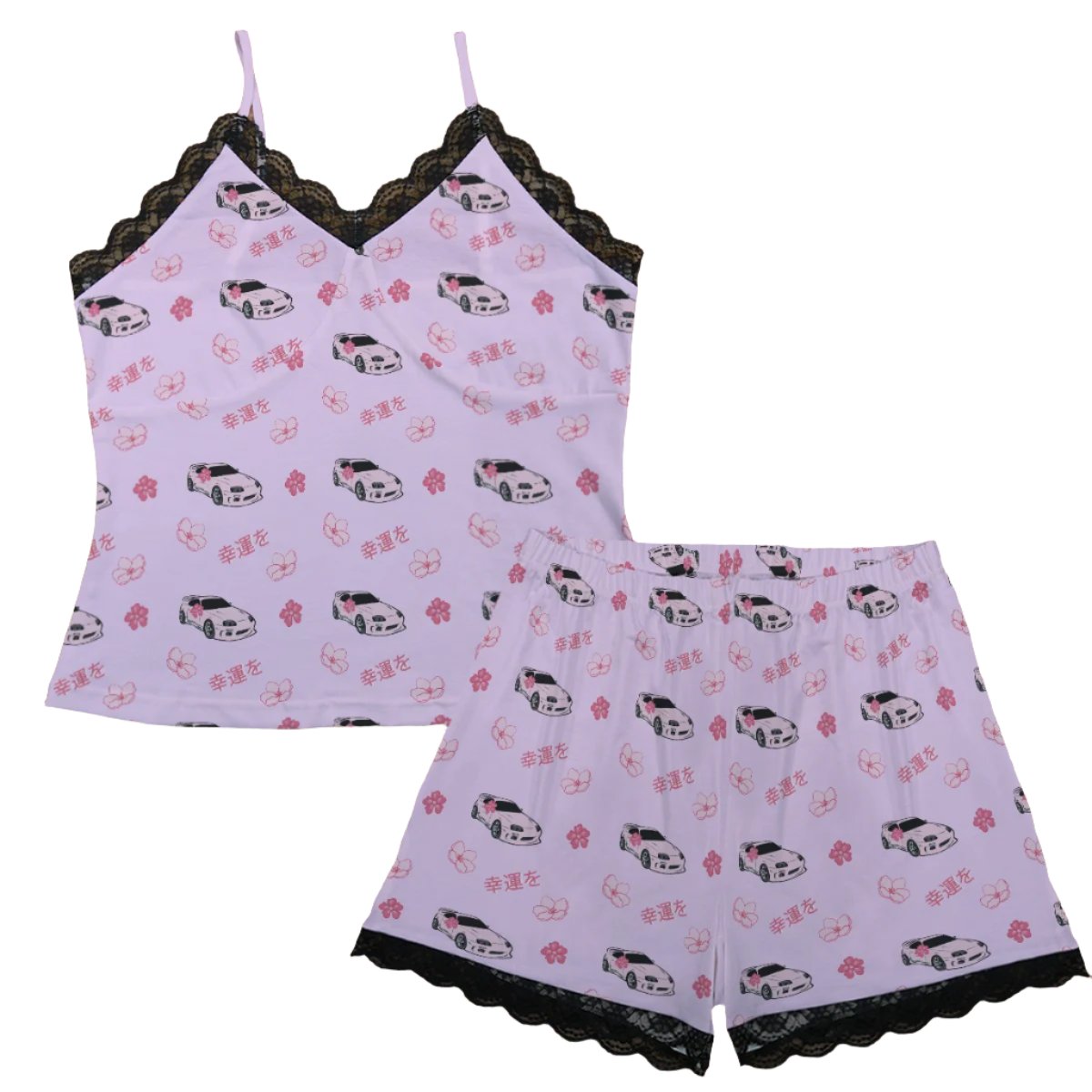 MK4 Supra Pajama Cami Lace Cherry Blossom X Good luck in Lavender