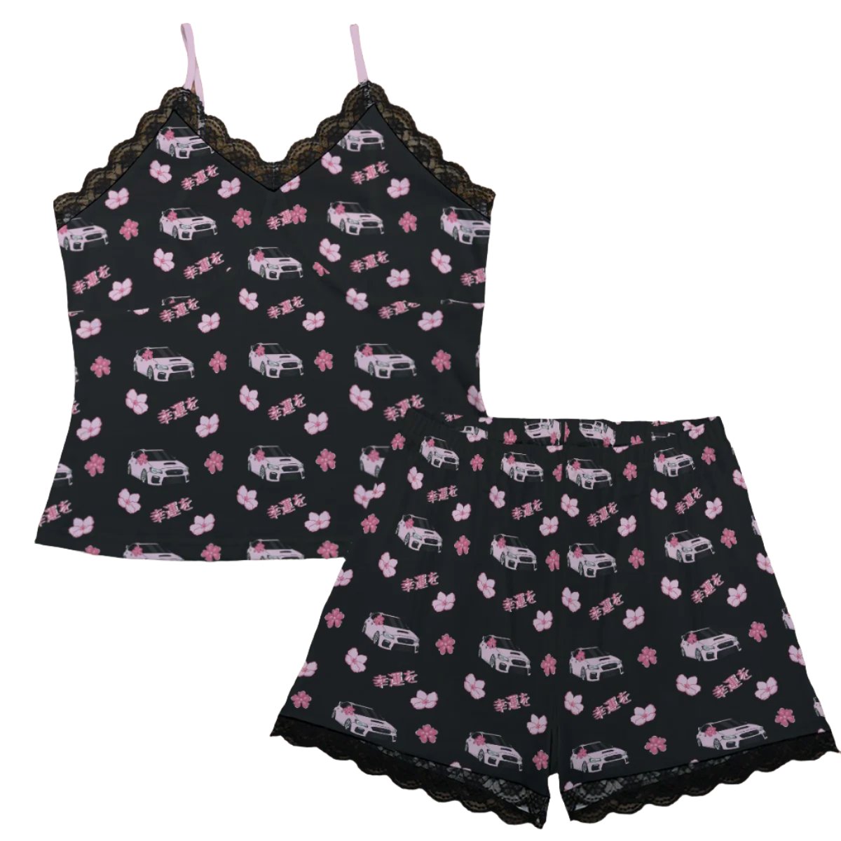 WRX Pajama Cami Lace Cherry Blossom X Good luck in Black