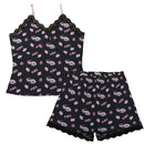 MK4 Supra Pajama Cami Lace Cherry Blossom X Good luck in Black-1