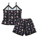 Yamaha R6 Pajama Cami Lace Set Teddy Bows Black-2