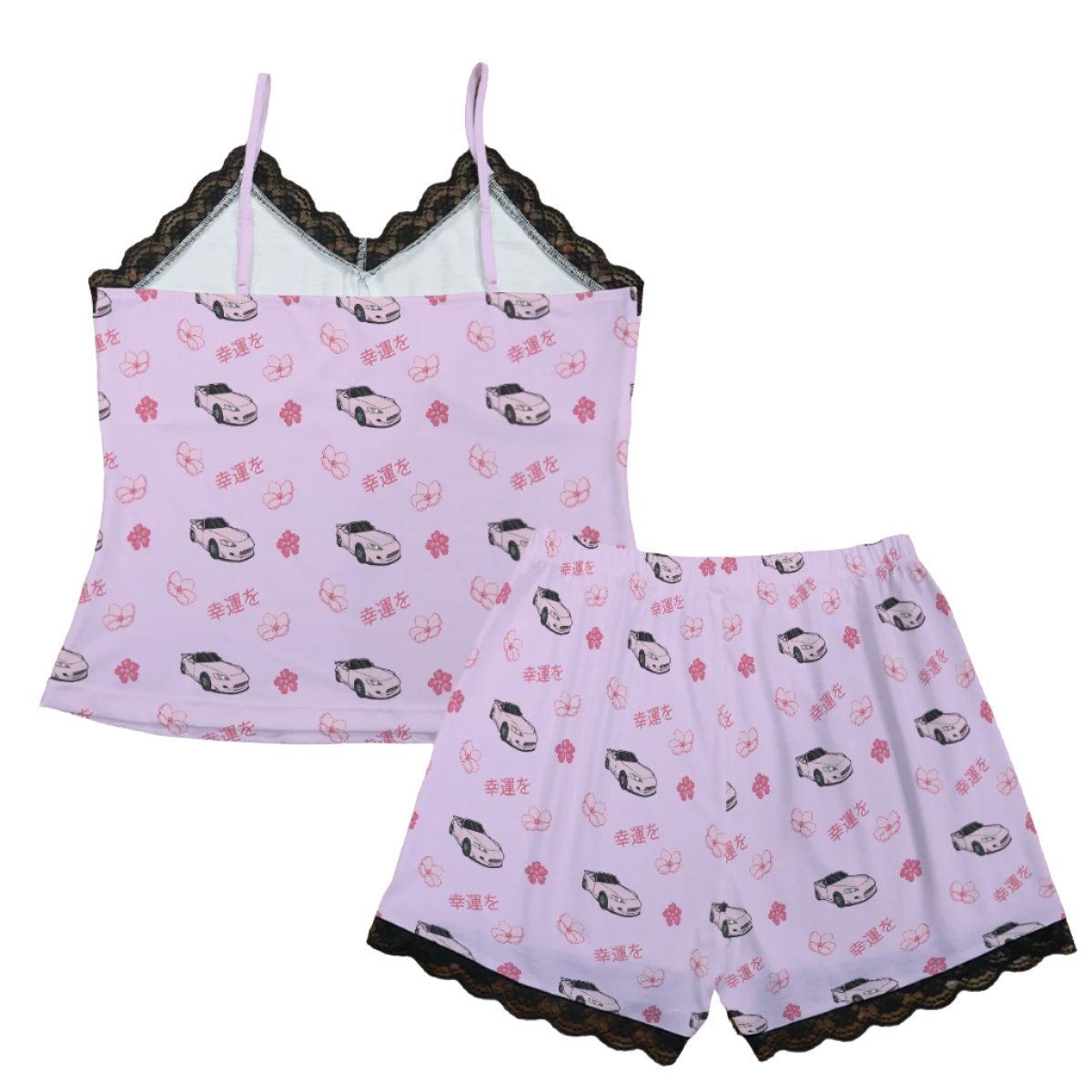 S2K Pajama Cami Lace Cherry Blossom X Good luck in Lavender - 0