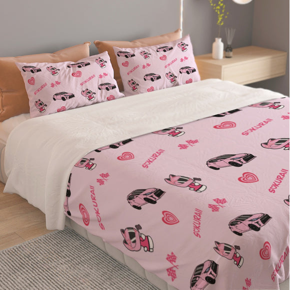 GR Yaris Light Pink Three Piece Duvet