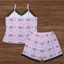 R35 Pajama Cami Lace Cherry Blossom X Good luck in Lavender-2