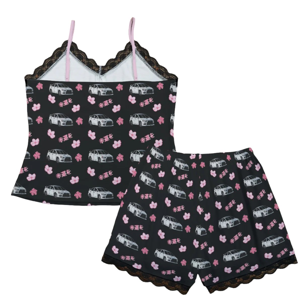 EVO Pajama Cami Lace Cherry Blossom X Good luck in Black - 0