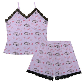 G35 Pajama Cami Lace Cherry Blossom X Good luck in Lavender