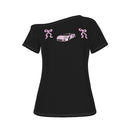 Carrera GT  Pink Bow Off Shoulder T-shirt-1