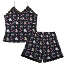 M4 Pajama Cami Lace Teddy Bows in Black-1