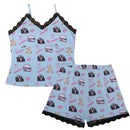 Formula 1 Pajama Cami Lace Set Teddy Bows Baby Blue-1
