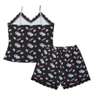 FC Pajama Cami Lace Cherry Blossom X Good luck in Black-2