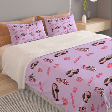GR86 Lavender Three Piece Duvet Cover Bedding Set