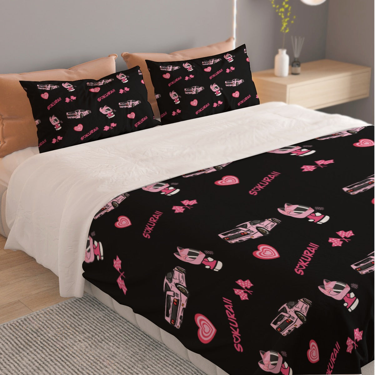 F40 Three Piece Duvet Cover Bedding Set