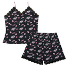 LFA Pajama Cami Lace Cherry Blossom X Good luck in Black-1